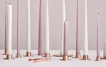 ester & erik candle sticks smooth 2-pack - Rosé gold - ester & erik