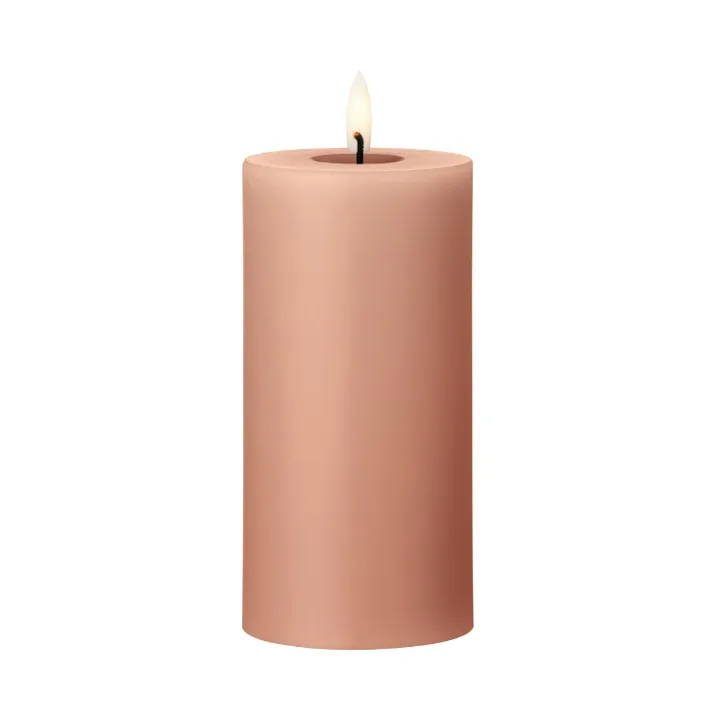 ester & erik pillar candle LED - 20 Rosy caramel, 15 cm - ester & erik