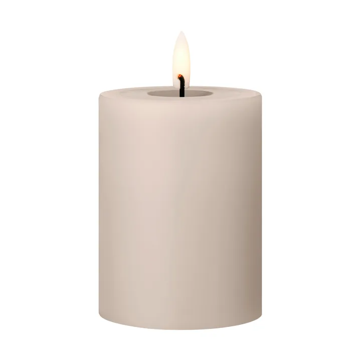 ester & erik pillar candle LED - 22 Linen Grey, 10 cm - ester & erik