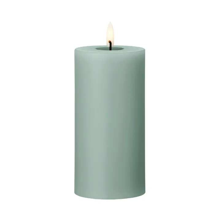 ester & erik pillar candle LED - 67 Jade stone, 15 cm - ester & erik