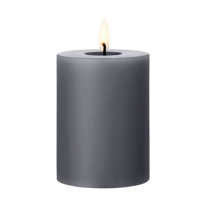 ester & erik pillar candle LED - 74 Dark Slate, 10 cm - ester & erik