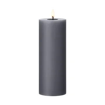 ester & erik pillar candle LED - 74 Dark Slate, 20 cm - ester & erik