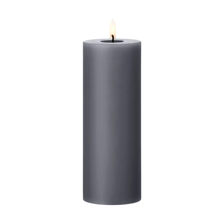 ester & erik pillar candle LED - 74 Dark Slate, 20 cm - ester & erik