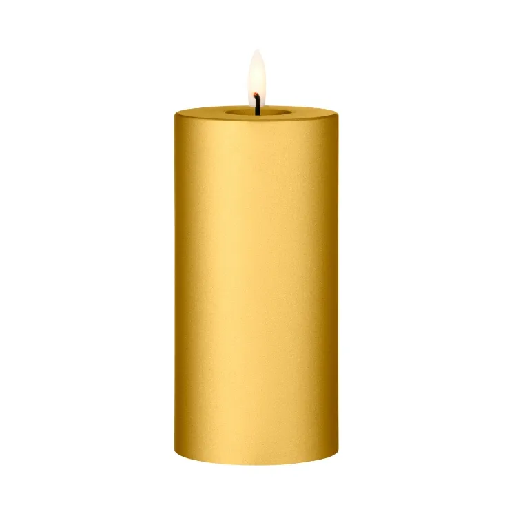 ester & erik pillar candle LED, 90 Gold Metallic, 15 cm ester & erik