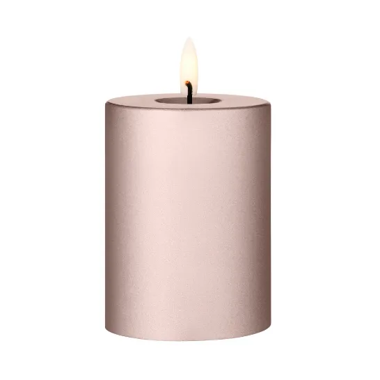 ester & erik pillar candle LED - 94 Champagne Metallic, 10 cm - ester & erik