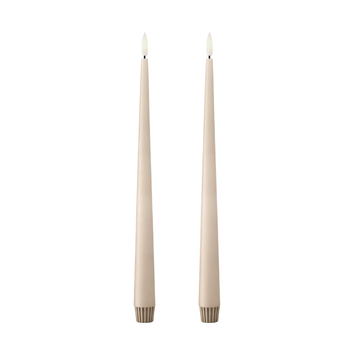 ester & erik taper candle LED 2-pack, 11 Ice Latte , 30 cm ester & erik