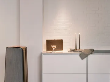 ester & erik taper candle LED 2-pack - 18 Nougat note , 30 cm - ester & erik
