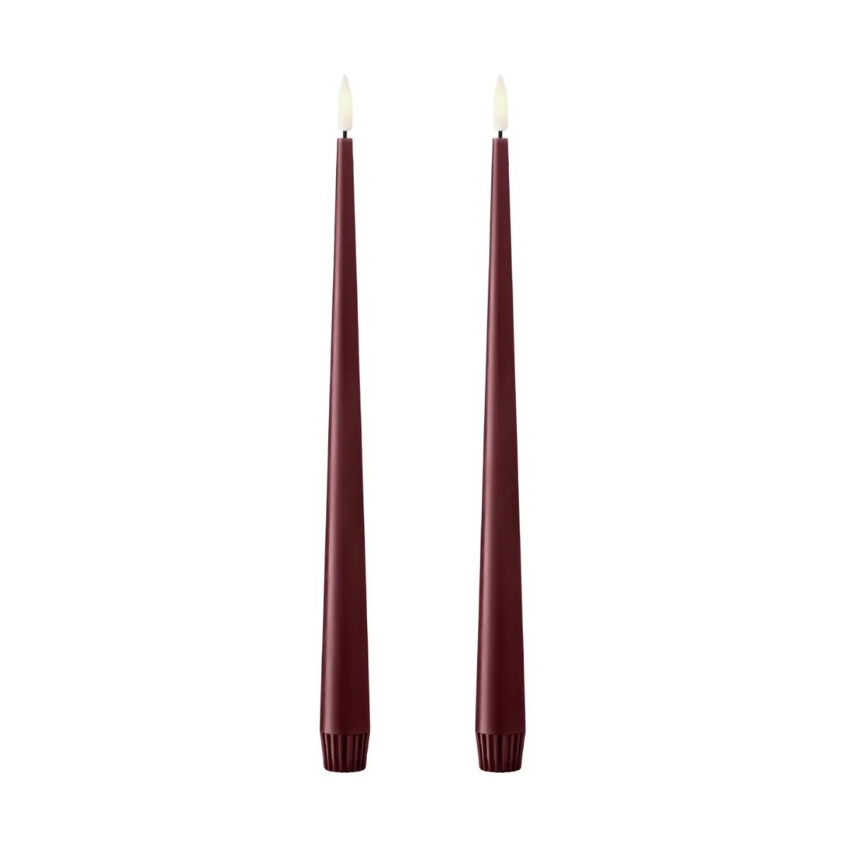 ester & erik taper candle LED 2-pack, 44/2 Deep Wine , 30 cm ester & erik