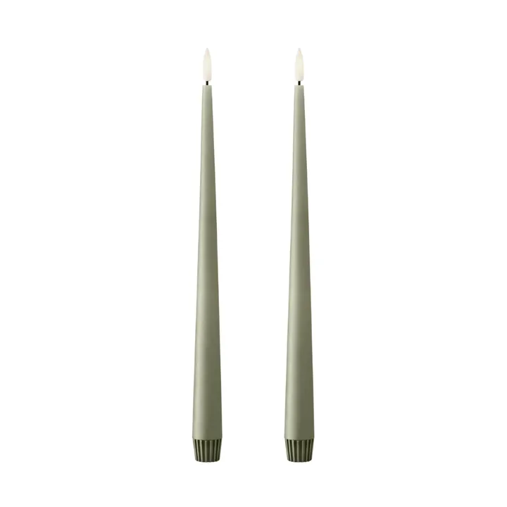ester & erik taper candle LED 2-pack - 69 Artichoke , 30 cm - ester & erik