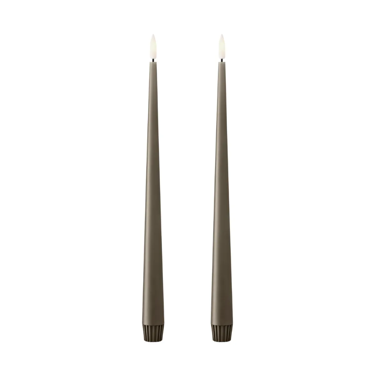 ester & erik taper candle LED 2-pack, 77 Caviar , 30 cm ester & erik