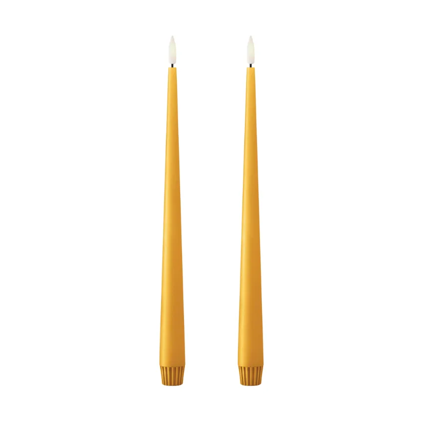 ester & erik taper candle LED 2-pack, 85 Mango , 30 cm ester & erik