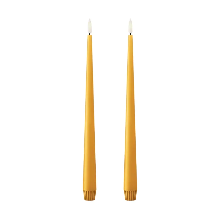 ester & erik taper candle LED 2-pack - 85 Mango , 30 cm - ester & erik