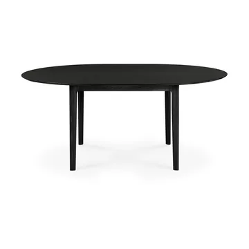 Beech dining table oval 129/179x100x76 cm - Black stained oak - Ethnicraft