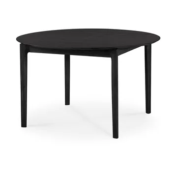 Beech dining table oval 129/179x100x76 cm - Black stained oak - Ethnicraft