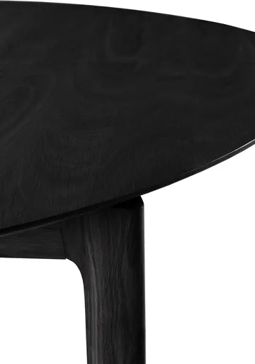 Beech dining table oval 129/179x100x76 cm - Black stained oak - Ethnicraft