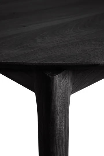 Beech dining table oval 129/179x100x76 cm - Black stained oak - Ethnicraft