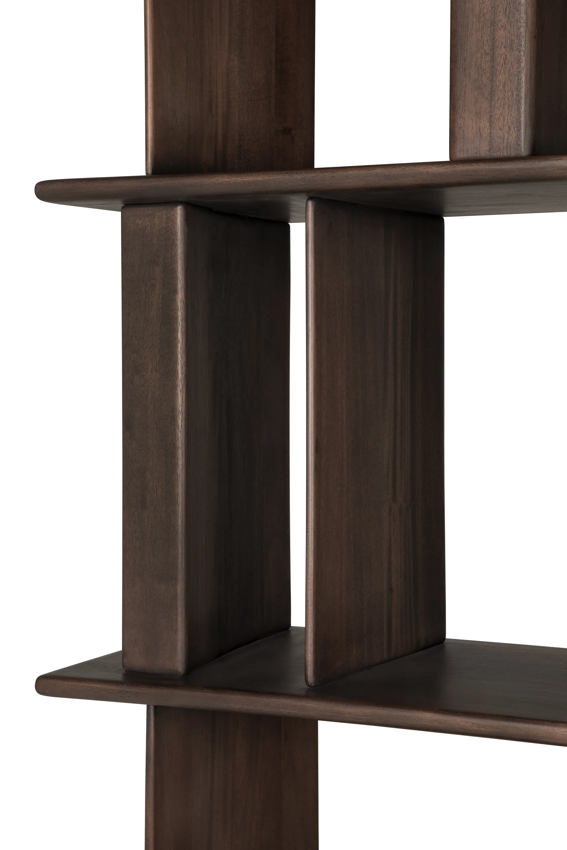 Block bookcase, Espresso matte mahogany, 120x207 cm Ethnicraft