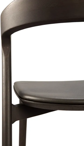 Bok chair with leather seat - Brown-stained oak-brown leather - Ethnicraft
