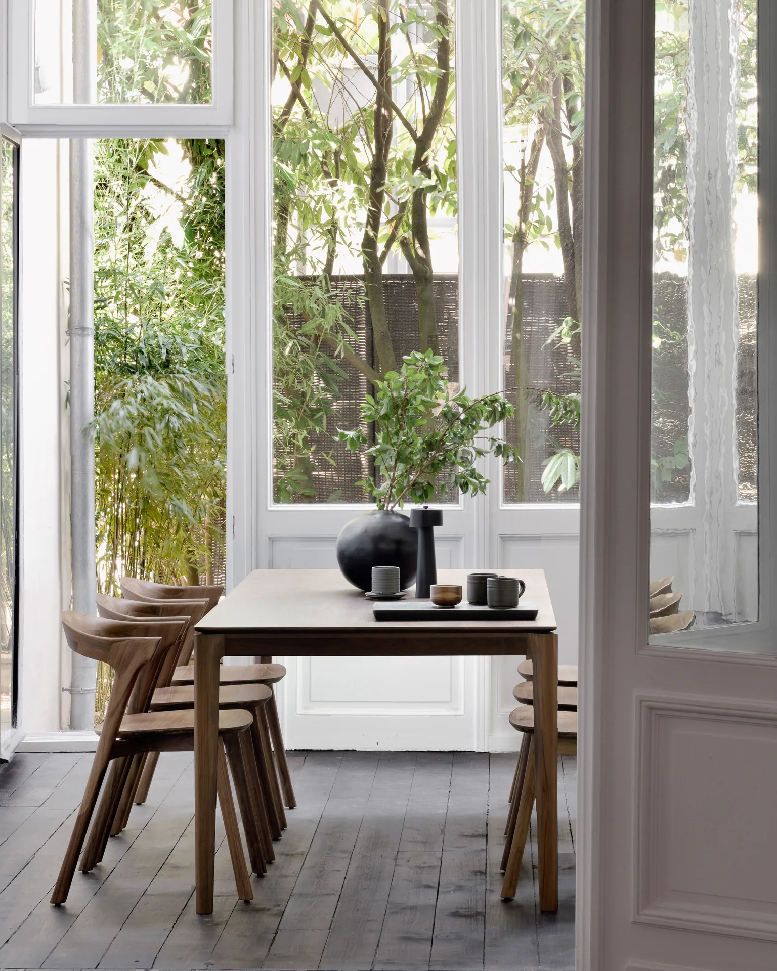 Bok dining table 180x90 cm, Lacquered teak brown Ethnicraft