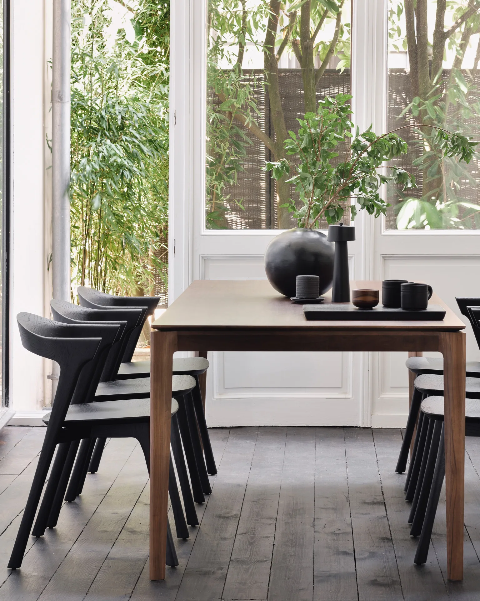 Bok dining table 180x90 cm, Lacquered teak brown Ethnicraft