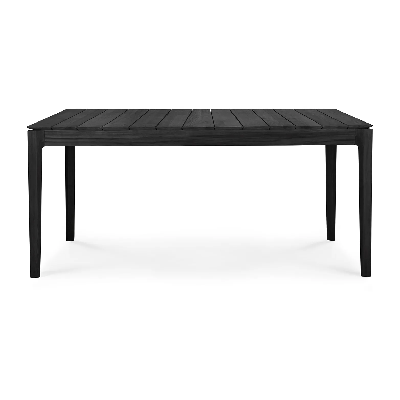 Bok outdoor dining table black stained teak, 162x80 cm Ethnicraft