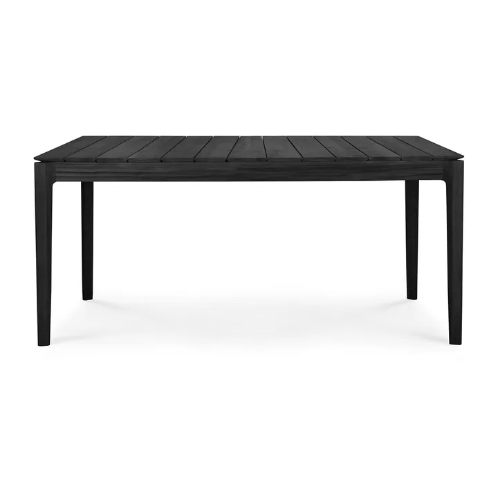 Bok outdoor dining table black stained teak - 162x80 cm - Ethnicraft