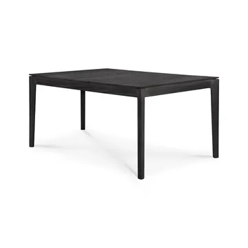 Bok outdoor dining table black stained teak - 162x80 cm - Ethnicraft
