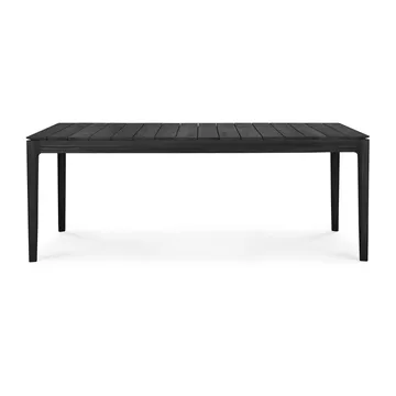 Bok outdoor dining table black stained teak - 200x100 cm - Ethnicraft