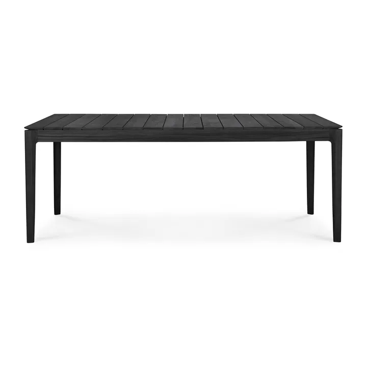Bok outdoor dining table black stained teak - 200x100 cm - Ethnicraft
