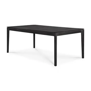 Bok outdoor dining table black stained teak - 200x100 cm - Ethnicraft