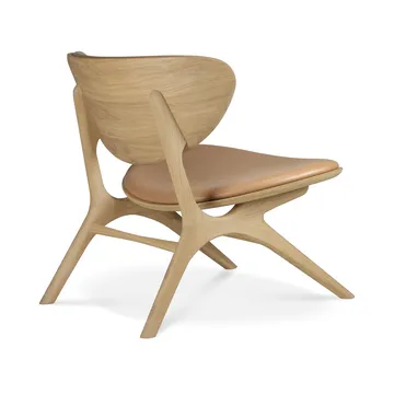 Eye lounge armchair - Lacquered oak-leather Sienna - Ethnicraft