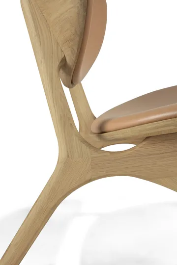 Eye lounge armchair - Lacquered oak-leather Sienna - Ethnicraft