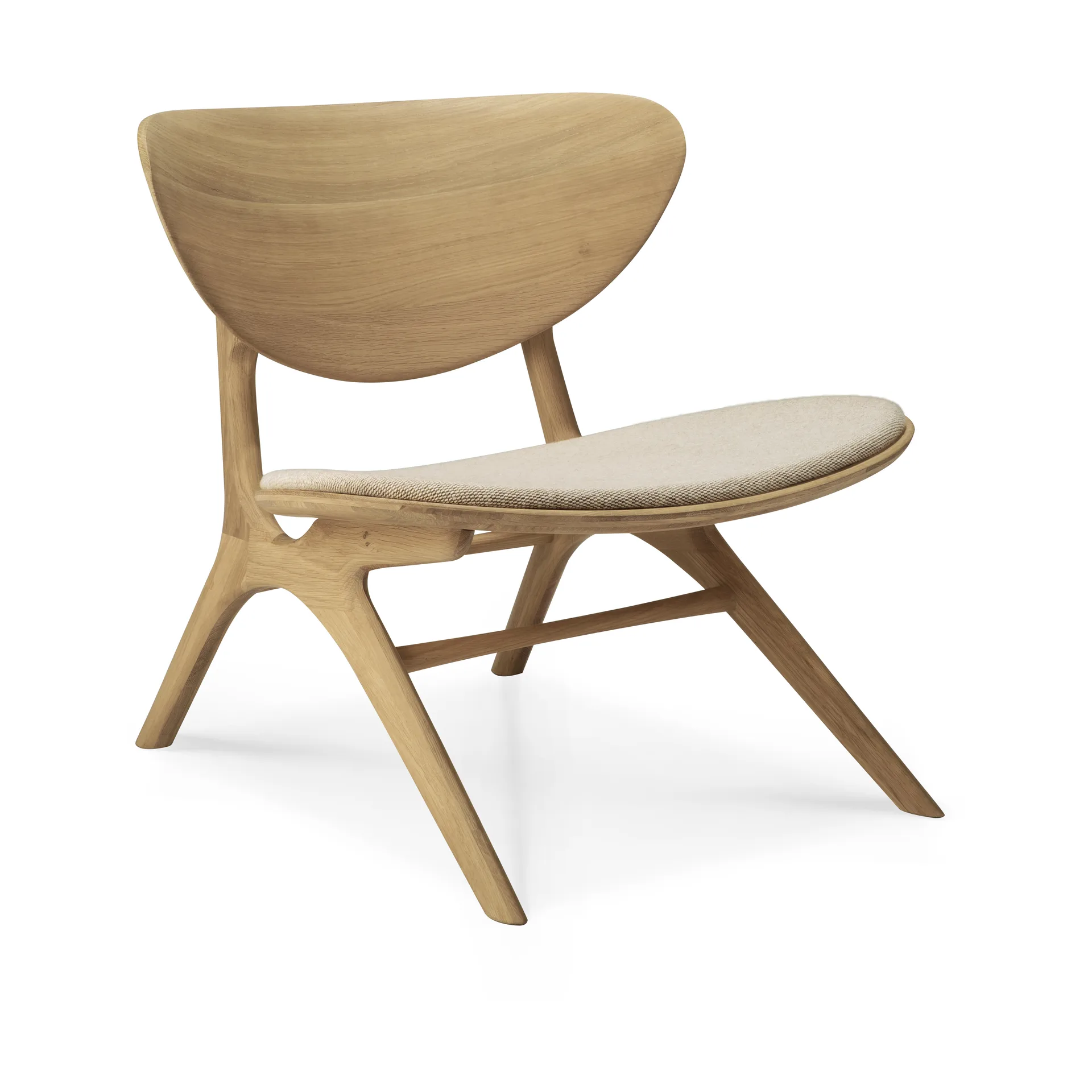 Eye lounge armchair, Oak, off-white Ethnicraft