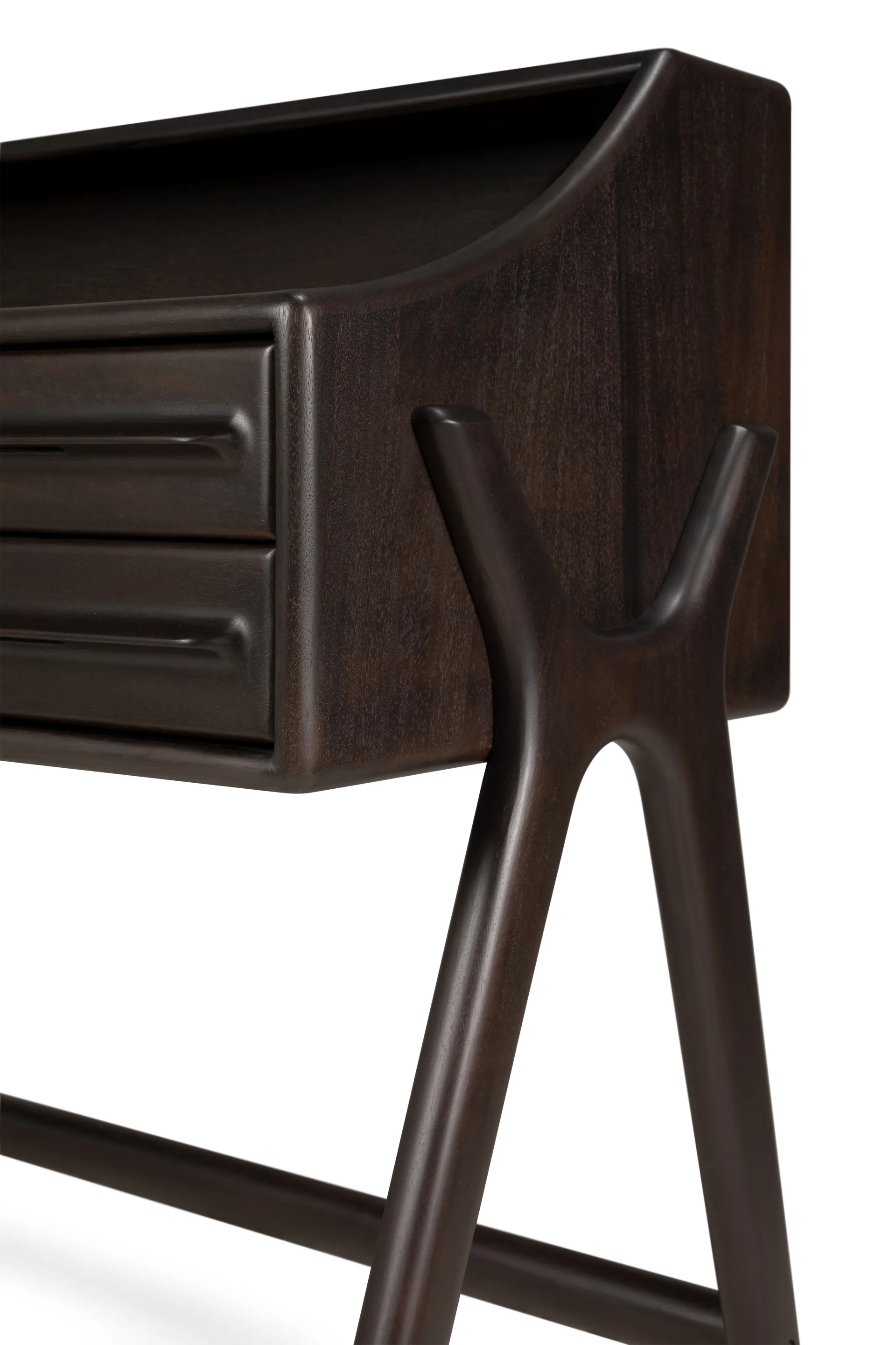 Flow desk, Rose brown mahogany, 140x55 cm Ethnicraft