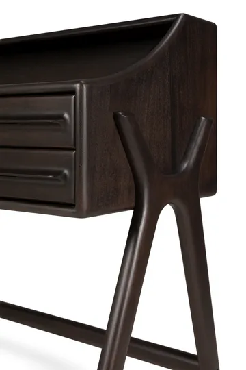 Flow desk - Rose brown mahogany, 140x55 cm - Ethnicraft