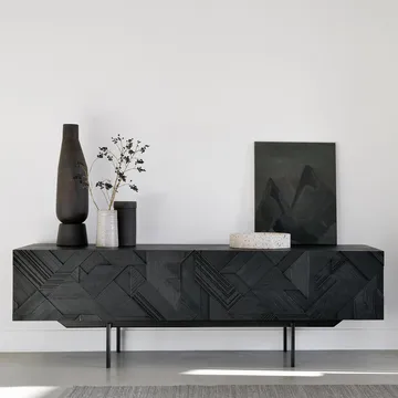 Graphic media cabinet - Black 162 cm - Ethnicraft