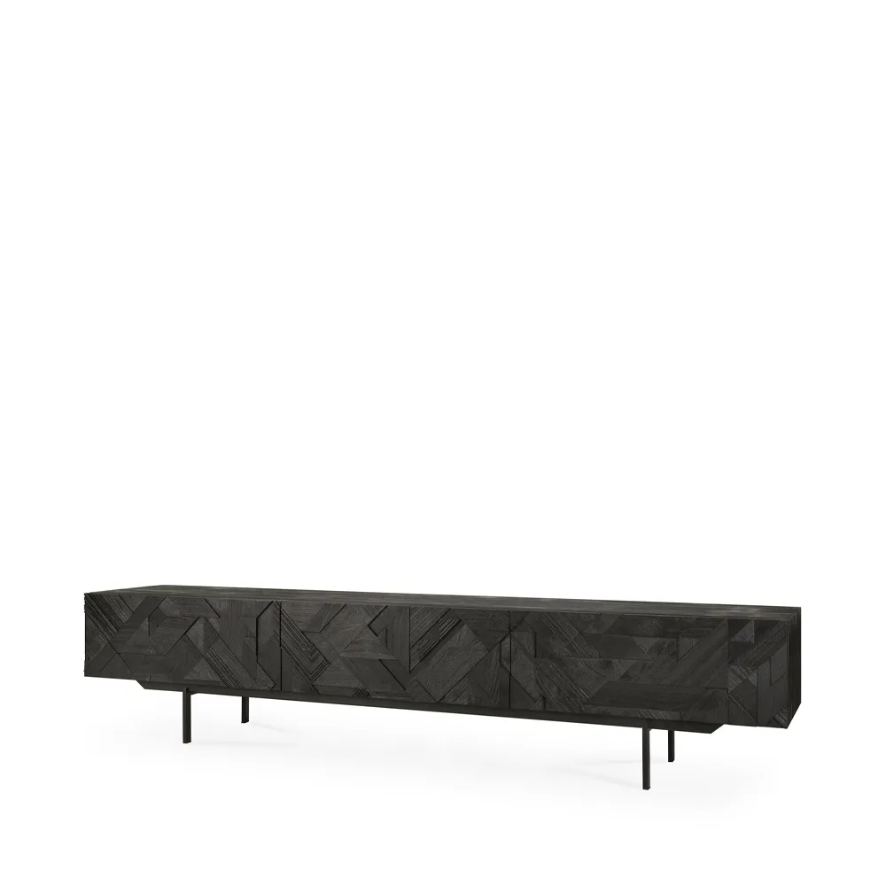 Graphic media cabinet, Black 242 cm Ethnicraft