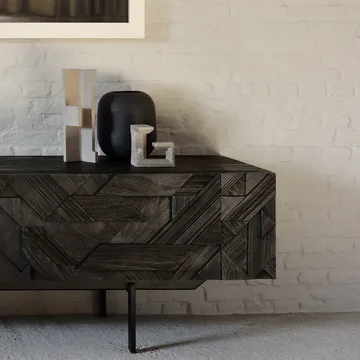 Graphic media cabinet - Black 242 cm - Ethnicraft