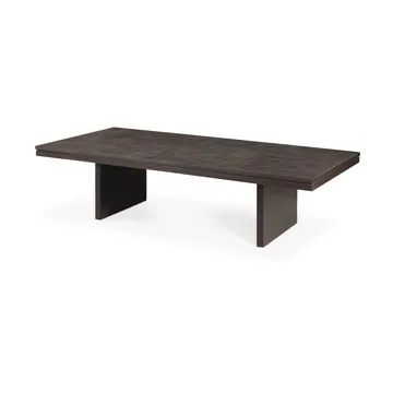 Grooves coffee table - Off black teak, 135x65 cm - Ethnicraft