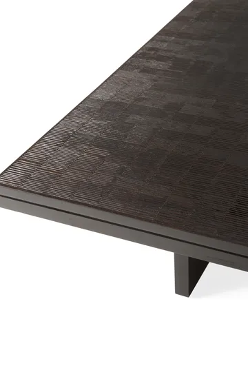 Grooves coffee table - Off black teak, 135x65 cm - Ethnicraft