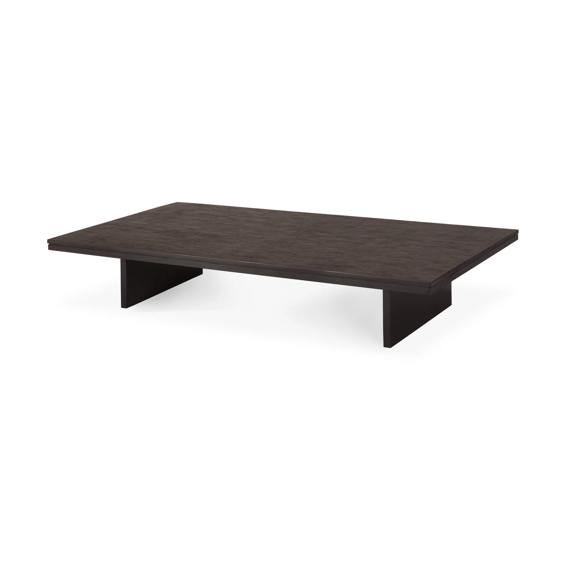 Grooves coffee table, Off-black teak, 170x120 cm Ethnicraft