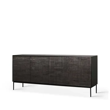Grooves sideboard - Black 4 doors - Ethnicraft