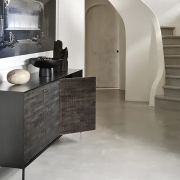 Grooves sideboard - Black 4 doors - Ethnicraft