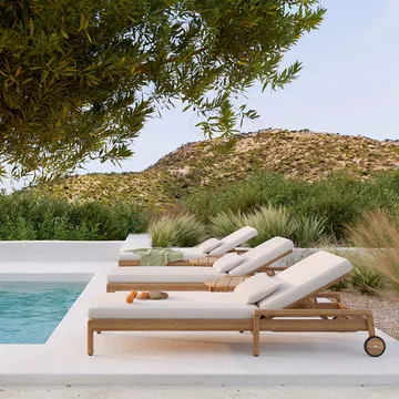 Jack outdoor cushion for sunbed - offwhite fabric - Ethnicraft