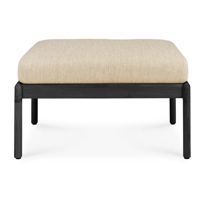 Jack outdoor footstool black stained teak - Natural - Ethnicraft