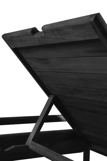 Jack outdoor sunbed black stained teak - Excl. cushion - Ethnicraft