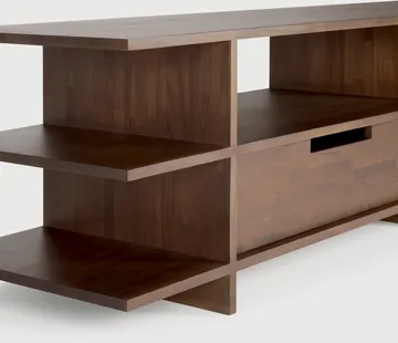 Kabuki media unit - Dark stained teak - Ethnicraft