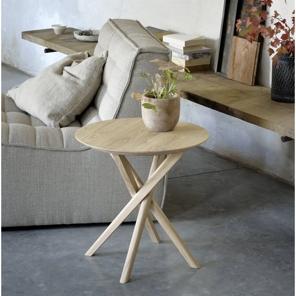 Mikado side table 50x50 cm, Oak wax oil Ethnicraft