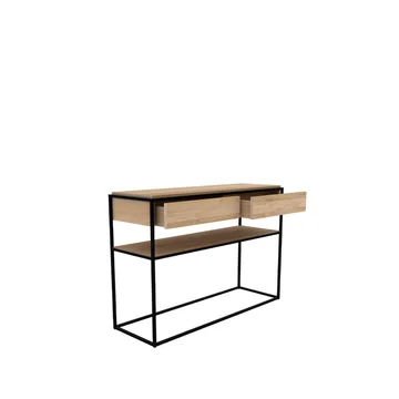 Monolit console table 122x40 cm - Oak-Black - Ethnicraft