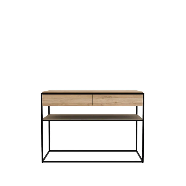 Monolit console table 122x40 cm - Oak-Black - Ethnicraft